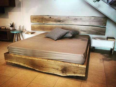 Modern solid wood bed