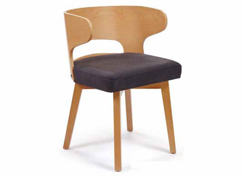 Modern wooden chair with pillow aroma -w