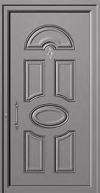 Door lined with aluminum