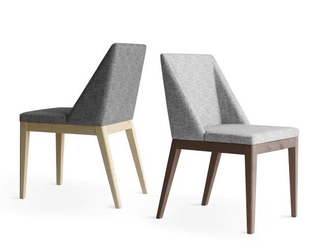 Modern dining chair with wooden solid feet Malta