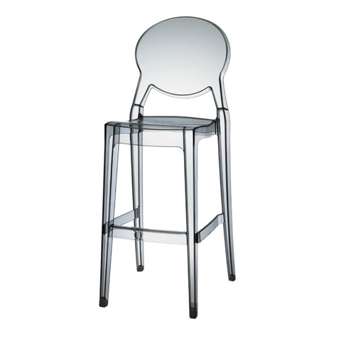 Modern stool transparent with round back igloo