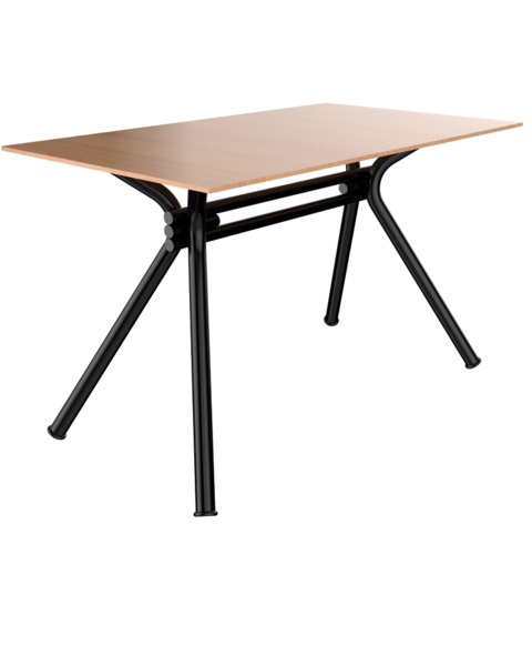 Modern table with metal base