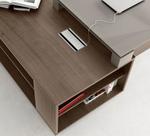 Modern office manager corner with wood and metal GO 01