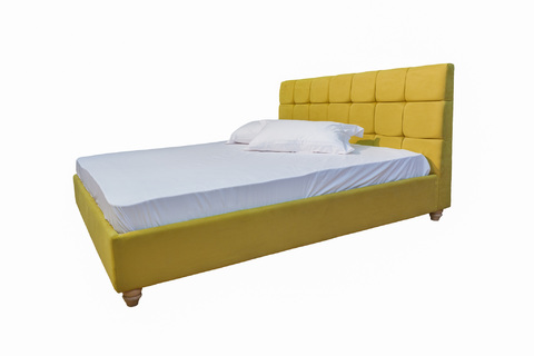 Κρεβάτι ντυμένο υφασμάτινο με καπιτονέ κεφαλάρι σε διαφορα χρώματα Atlantis