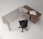 Modern office manager corner with wood and metal GO 01